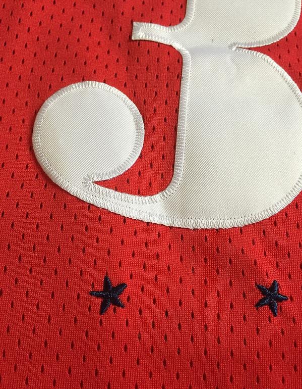 Men's Allen Iverson Red Retro Classic Team Jersey - Image 4