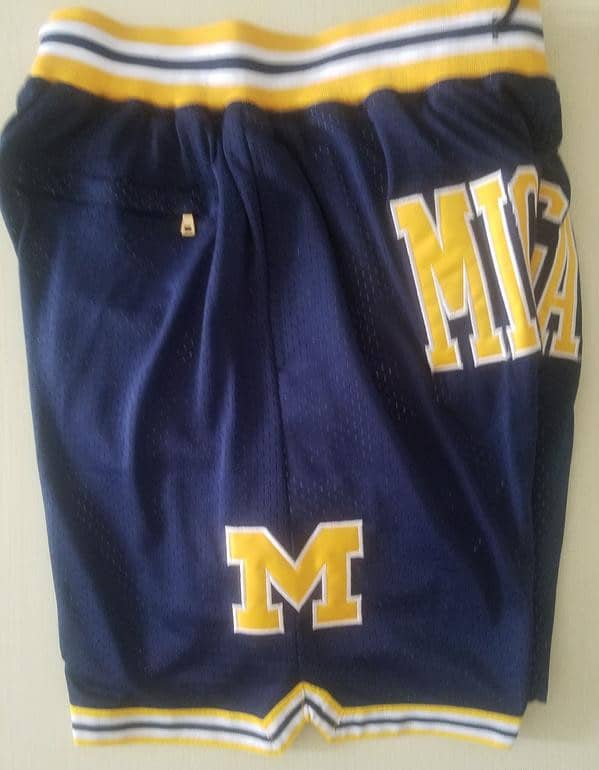 Michigan State College Navy Blue Basketball Shorts - Image 5