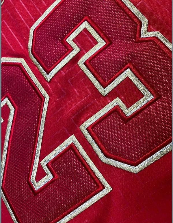 Men's Michael Jordan Red Retro Classic Team Jersey - Image 2