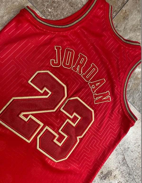 Men's Michael Jordan Red Retro Classic Team Jersey - Image 4