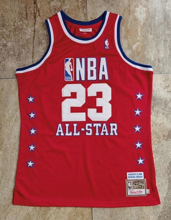 Men's Michael Jordan Red Retro Classic Team Jersey - Image 2