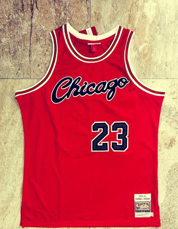 Men's Michael Jordan Red Retro Classic Team Jersey - Image 8