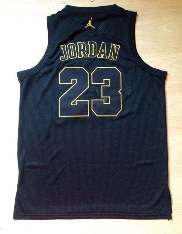 Men's Michael Jordan Black Retro Classic Team Jersey - Image 8