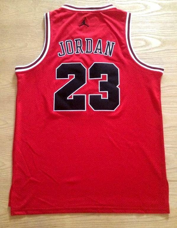 Men's Michael Jordan Red Retro Classic Team Jersey - Image 2