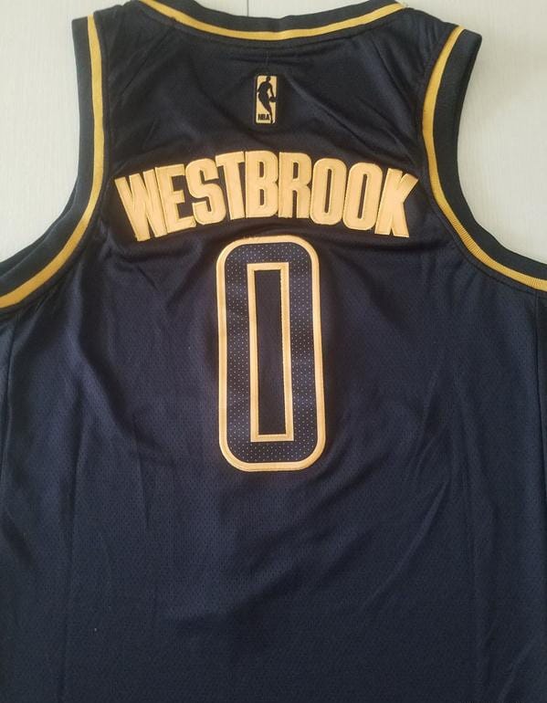 Russell Westbrook 0 Black Golden Edition Jersey - Image 5
