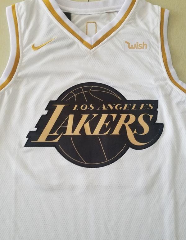 Kobe Bryant 24 White Golden Edition Jersey - Image 3
