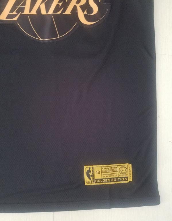 Kobe Bryant 24 Black Golden Edition Jersey - Image 4