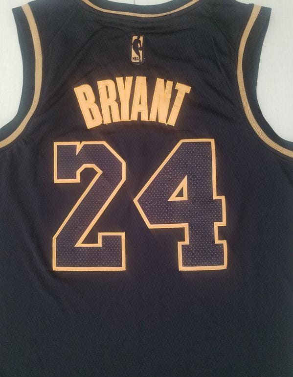 Kobe Bryant 24 Black Golden Edition Jersey - Image 5