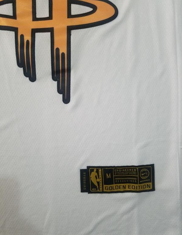 Russell Westbrook 0 White Golden Edition Jersey - Image 4