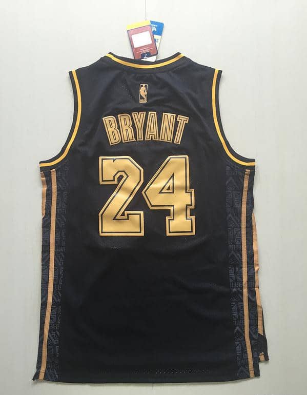 Kobe Bryant 24 Black Golden Edition Jersey - Image 5