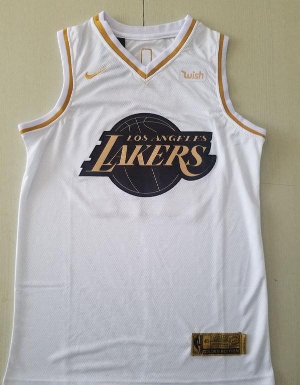 Kobe Bryant 24 White Golden Edition Jersey - Image 2