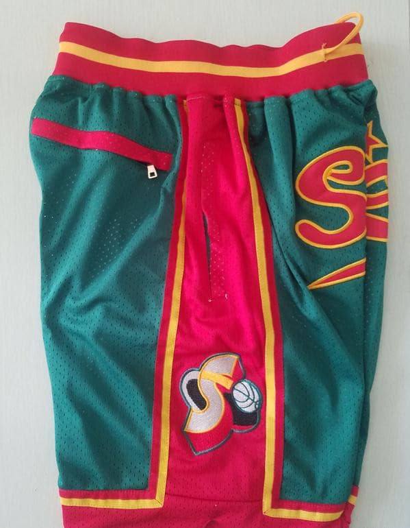 Seattle 1995-96 Throwback Classics Basketball Team Shorts - Image 8