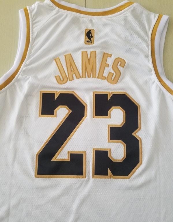 LeBron James 23 White Golden Edition Jersey - Image 5