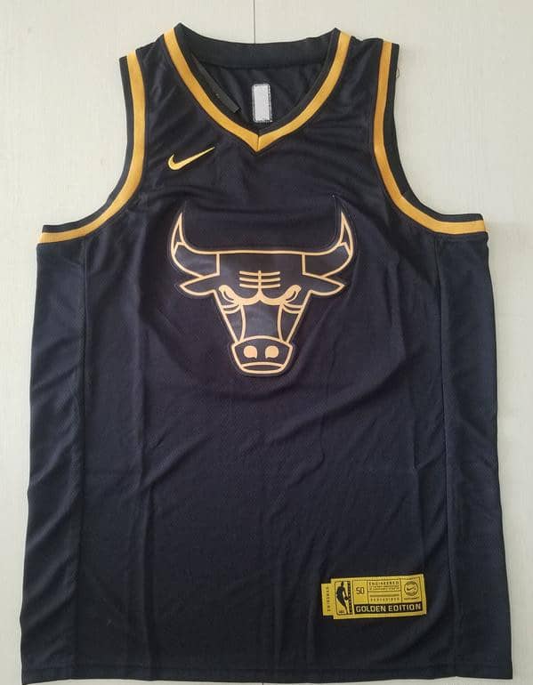 Michael Jordan 23 Black Golden Edition Jersey - Image 4
