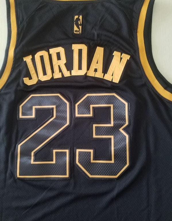 Michael Jordan 23 Black Golden Edition Jersey - Image 5