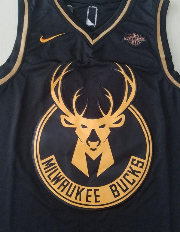 Giannis Antetokounmpo 34 Black Golden Edition Jersey - Image 3
