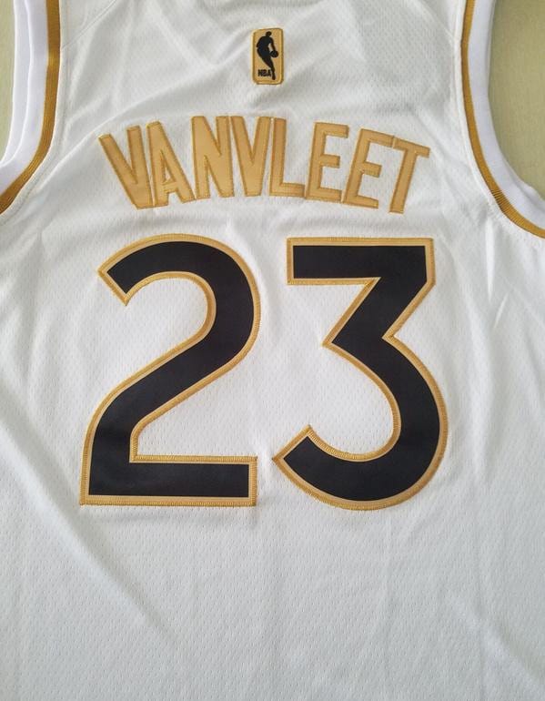 Fred VanVleet 23 White Golden Edition Jersey - Image 4