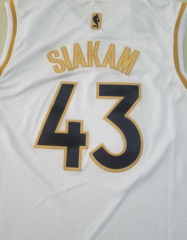 Pascal Siakam 43 White Golden Edition Jersey - Image 5