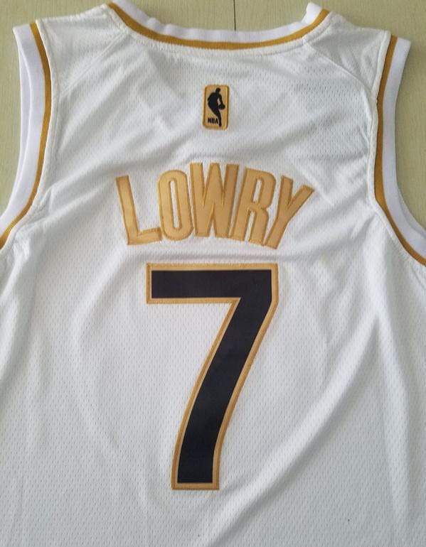 Kyle Lowry 7 White Golden Edition Jersey - Image 5
