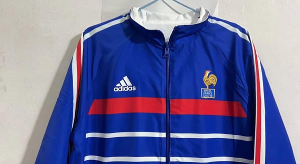 Retro 1998 France Blue/White Reversible Full Zipper Jacket - Image 4