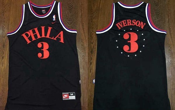 Men's Allen Iverson Black Retro Classic Team Jersey