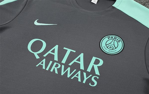 24/25 PSG Grey Short Sleeve Jersey+Shorts - Image 9