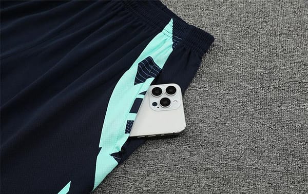 24/25 Real Madrid Lake Blue Short Sleeve Jersey+Shorts - Image 3