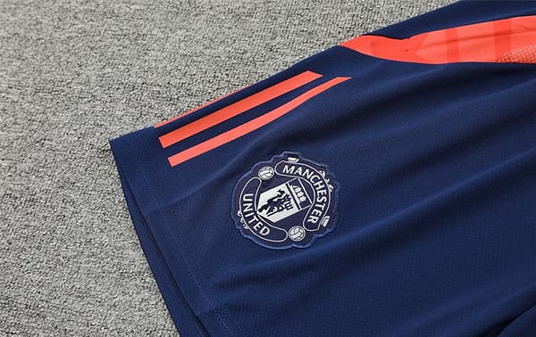 24/25 Manchester United Navy Short Sleeve Jersey+Shorts - Image 5