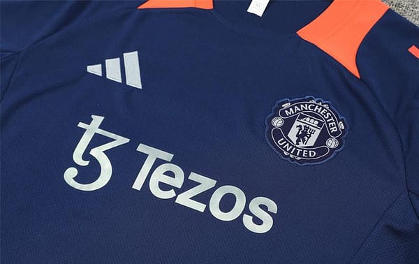 24/25 Manchester United Navy Short Sleeve Jersey+Shorts - Image 11