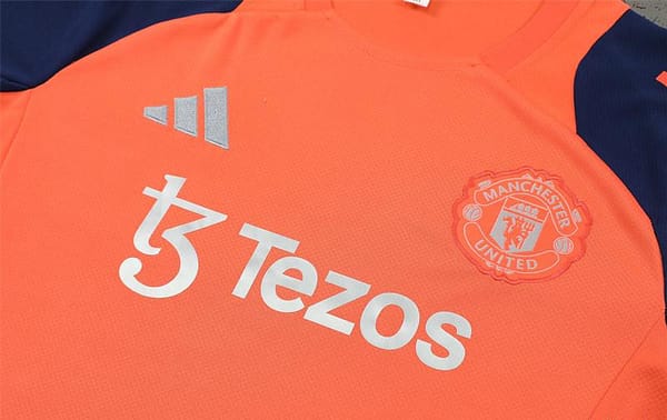 24/25 Manchester United Orange Short Sleeve Jersey+Shorts - Image 10