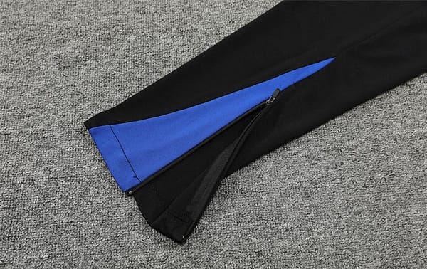 Player Version 2024 France Black Half Zipper Jacket+Long Pants - Image 3
