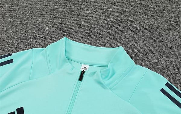 24/25 Real Madrid Lake Blue Half Zipper Jacket+Long Pants - Image 13