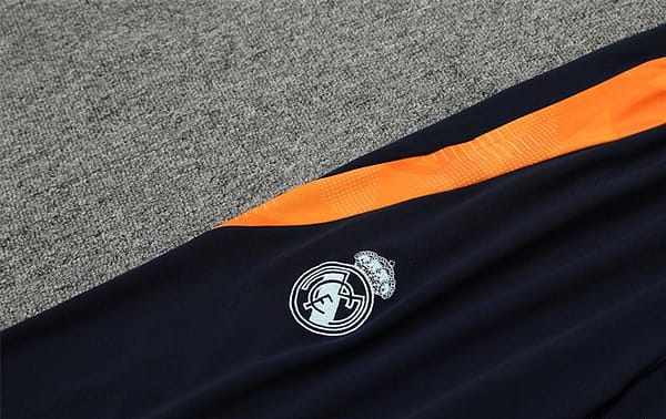 24/25 Real Madrid Light Blue/Orange Half Zipper Jacket+Long Pants - Image 6