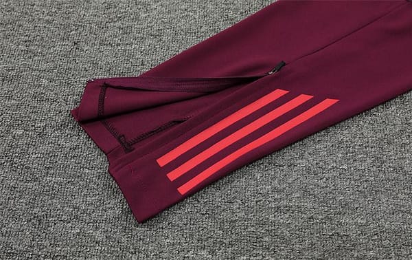 24/25 Bayern Munich Wine Half Zipper Jacket+Long Pants - Image 2