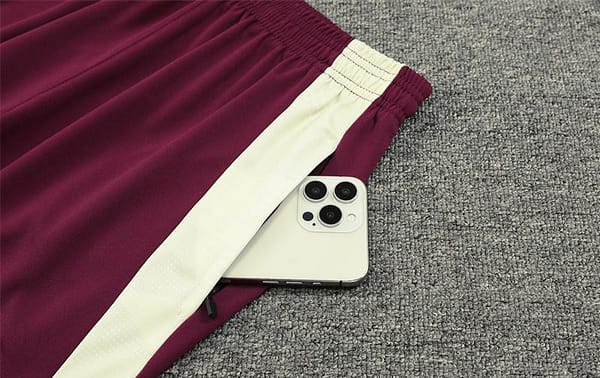 24/25 Bayern Munich Wine Half Zipper Jacket+Long Pants - Image 4