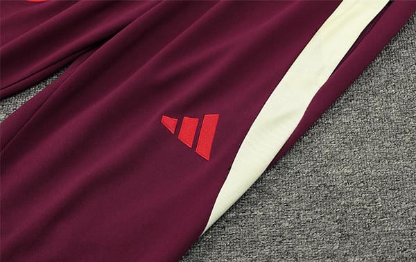 24/25 Bayern Munich Wine Half Zipper Jacket+Long Pants - Image 5
