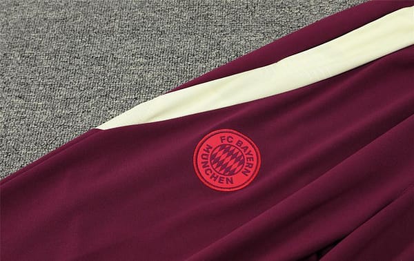 24/25 Bayern Munich Wine Half Zipper Jacket+Long Pants - Image 6