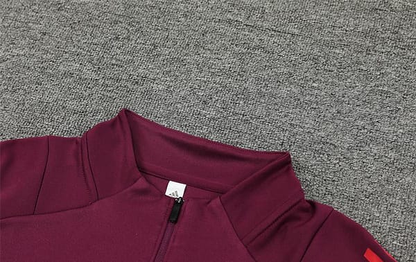 24/25 Bayern Munich Wine Half Zipper Jacket+Long Pants - Image 12