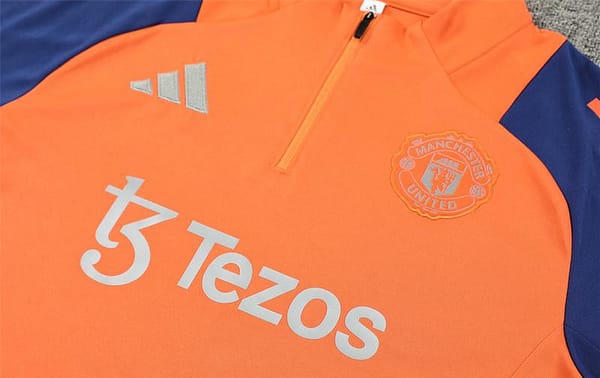 24/25 Manchester United Orange Half Zipper Jacket+Long Pants - Image 11
