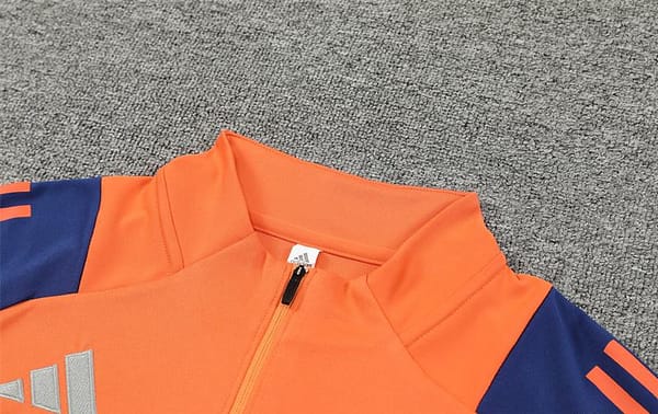 24/25 Manchester United Orange Half Zipper Jacket+Long Pants - Image 12