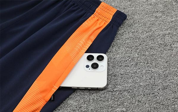 24/25 Real Madrid White/Navy Half Zipper Jacket+Long Pants - Image 4