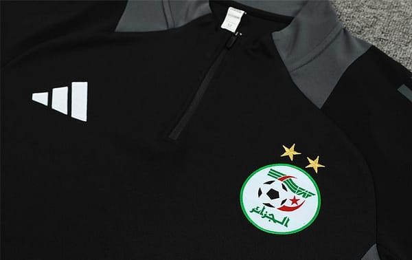 2024 Algeria Black Half Zipper Jacket+Long Pants - Image 13