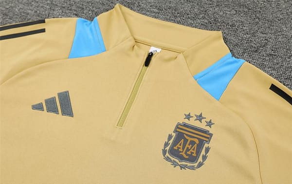 2024 Argentina Golden Half Zipper Jacket+Long Pants - Image 11