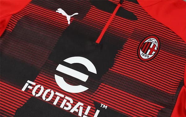 24/25 AC Milan Red Half Zipper Jacket+Long Pants - Image 10