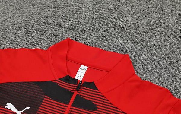 24/25 AC Milan Red Half Zipper Jacket+Long Pants - Image 11