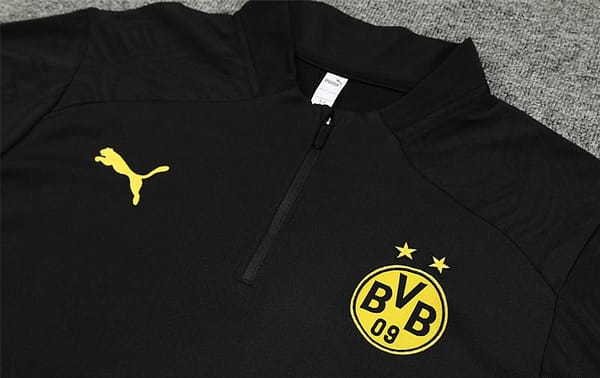 24/25 Borussia Dortmund Black Half Zipper Jacket+Long Pants - Image 11