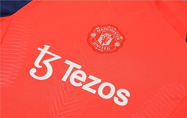 24/25 Manchester United Orange/Navy Half Zipper Jacket+Long Pants - Image 12