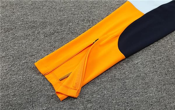 24/25 Real Madrid Light Blue/Navy/Orange Half Zipper Jacket+Long Pants - Image 2