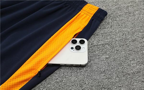 24/25 Real Madrid Light Blue/Navy/Orange Half Zipper Jacket+Long Pants - Image 4