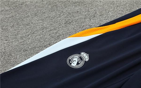 24/25 Real Madrid Light Blue/Navy/Orange Half Zipper Jacket+Long Pants - Image 6